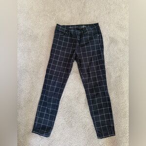 Checkered Navy Pants